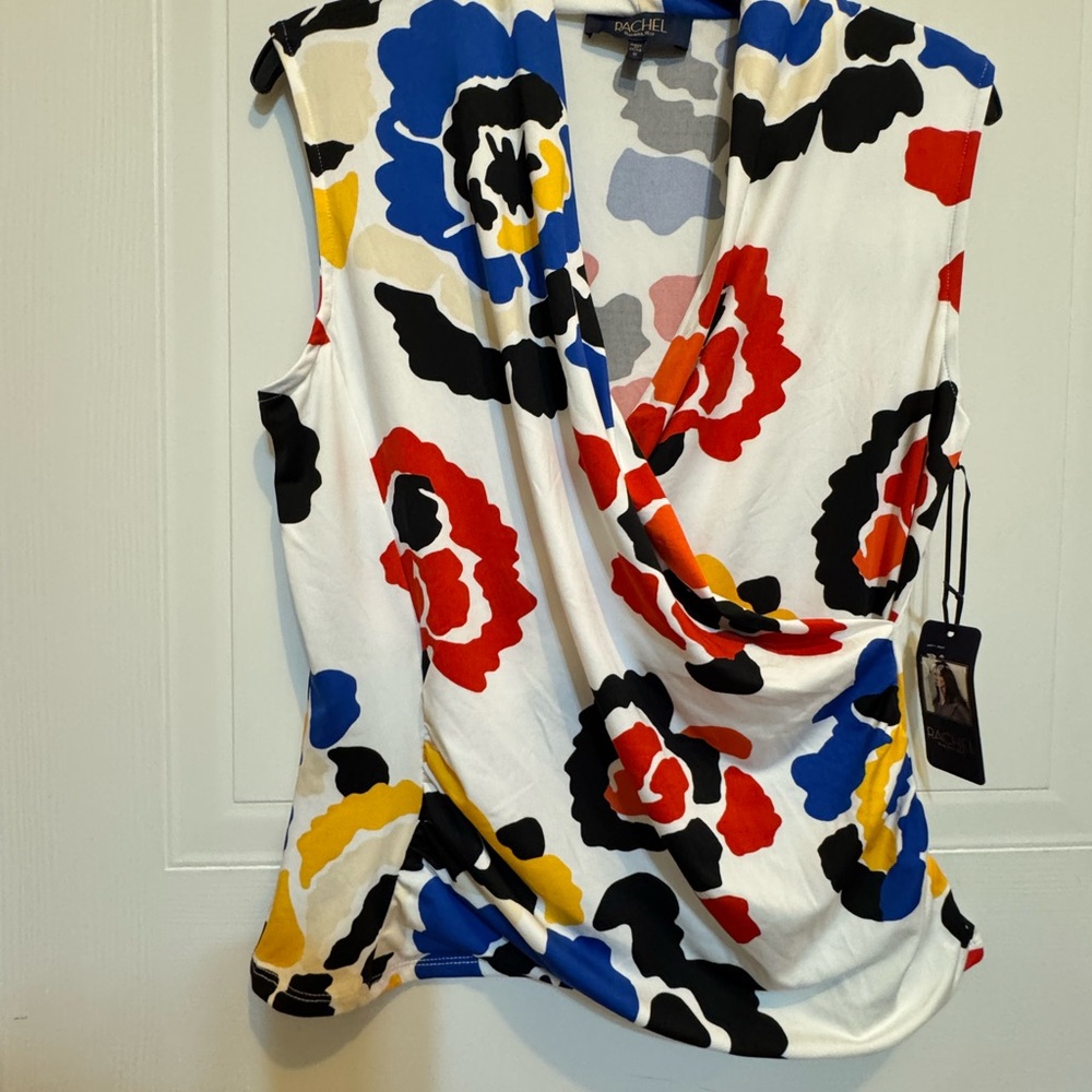 Rachel Roy Sz M Sleeveless Wrap Look Top NWT😊😊